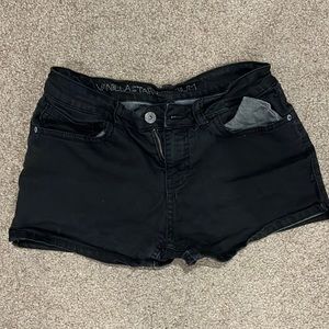 black comfortable denim shorts
